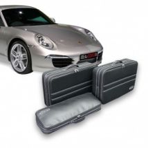 Porsche 991 tailor-made luggage in leatherette and nylon fabric (front luggage compartment)