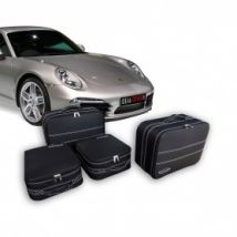 Maletas hechas a medida para Porsche 991 de cuero y nylon (para los asientos traseros)