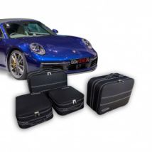 Porsche 992 tailor-made luggage in leather and nylon fabric (rear seats)