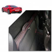 Maßgeschneidertes Gepäck Ferrari 488 aus Leder (für das Fach auf der Rückseite der Sitze)