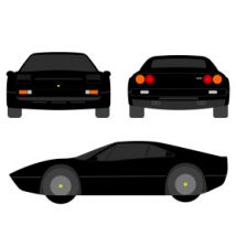 Copriauto su misura Ferrari 308 interna stampata personalizzata - Luxor Printed