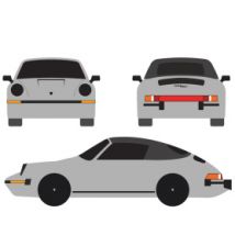 Copriauto su misura Porsche 911 SC Cabrio interna stampata personalizzata - Luxor Printed