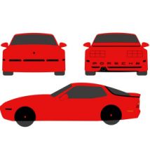 Copriauto su misura Porsche 944 turbo interna stampata personalizzata - Luxor Printed
