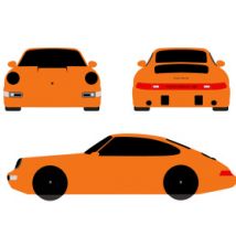 Copriauto su misura Porsche 993 C2 interna stampata personalizzata - Luxor Printed