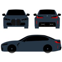 Copriauto su misura BMW M3 G80 interna stampata personalizzata - Luxor Printed