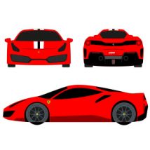Housse Intérieure Ferrari 488 Pista Sur-mesure Imprimée - Bâche Auto Intérieure Luxor Printed