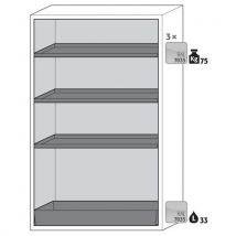 Asecos - Paloturvakaappi s-phoenix touchless-90 3012000133717