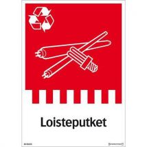 Systemtext - Kilpi - loisteputket 148x210 tarralla