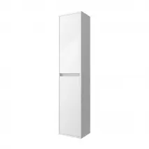 Colonna bagno sospesa 140 cm bianco lucido ripiani regolabili Gaya