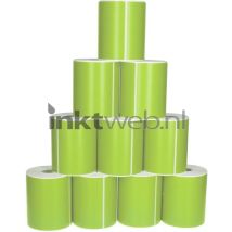 FLWR Zebra 10-pack verzendetiketten 102 mm x 150 mm groen