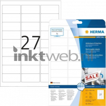 Herma 4347 Verwijderbare papieretiket 63,5 x 29,6mm wit