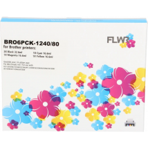 FLWR Brother LC-1240 Megapack zwart en kleur