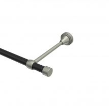 Gardinenstange Schwarz / Chrom matt, Metall 16 mm Ø Primus Lucan