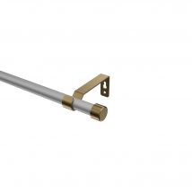 Gardinenstange Silbergrau / Messing Antik, Metall 16 mm Ø Olymp Lucan