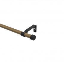 Gardinenstange Gold matt / Schwarz, Metall 16 mm Ø Olymp Lucan