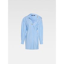 Jacquemus - La mini robe chemise - Jacquard Bleu/Blanc Cassé - Taille : 38