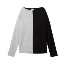 Tom Tailor Denim Pullover Colorblock black and grey