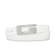 Bernd Götz 3cm Damen Softleder Koppelgürtel weiß