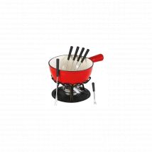 TABLE ET COOK Service à fondue 21 cm Rouge - Savoyard