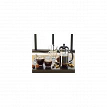BODUM Cafetière à piston 8 Tasses Chromée & Noire - Chambord + 4 mugs 35 cl