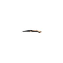CLAUDE DOZORME Couteau de poche lame noire & Manche Olivier - Liner Lock Le Thiers
