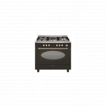 GLEM piano de cuisson gaz 90 cm rustique noir mat GU960CMR2