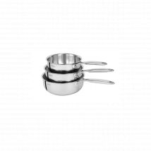 CRISTEL - Série de 3 casseroles inox CASTEL PRO 16-18-20 CM