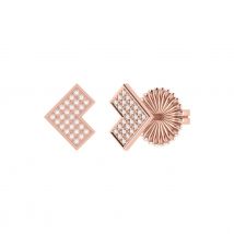 14kt Rose Gold Plated One Way Stud Earrings