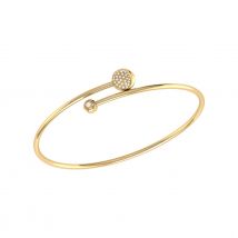 14kt Yellow Gold Plated Moon-Crossed Lovers Bangle