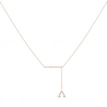 14kt Rose Gold Plated Crane Lariat Necklace