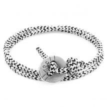 White Noir Lerwick Silver and Rope Bracelet