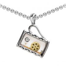 White Gold & Diamond Mug Secret Pendant | Chekotin Jewellery