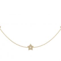 14kt Yellow Gold Plated Silver Lucky Star Necklace