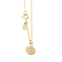 18kt Yellow Gold One Circle 7 Diamonds Necklace