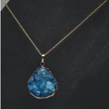 14kt Gold Plated Beatrice Crystal Druzy Quartz Necklace