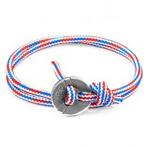 Project-RWB Red White and Blue Lerwick Silver and Rope Bracelet