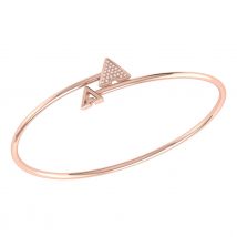 14kt Rose Gold Plated Skyscraper Roof Bangle