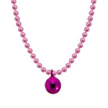 Allumette Bell Necklace - Bright Pink
