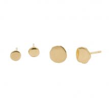 18kt Yellow Gold Small/Large Xilitla in Plain Stud Earrings