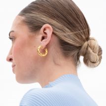 24kt Gold Plated Bhindi Hoops and Ear Cuffs