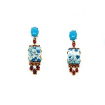 22kt Gold Plated Apatite Earrings