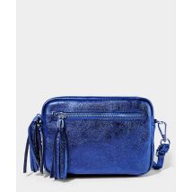 Women's Piccola Leather Tassel Mini Bag - Sapphire - by Joe Browns