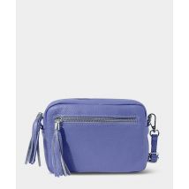 Women's Piccola Leather Tassel Mini Bag - Dusky Indigo - by Joe Browns