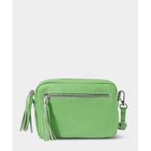 Women's Piccola Leather Tassel Mini Bag - Bright Green - by Joe Browns