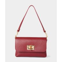 Women's Allegra Mini Leather Bag - Burgundy - by Joe Browns