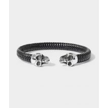 Men's Ivar Double Skull Bracelet - Black - by Joe Browns
