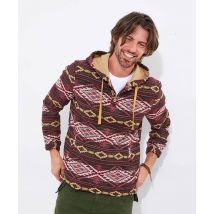Men's Cosy Campfire Woven Hoodie - Size Small - Red - by Joe Browns