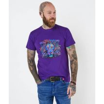 Men's Lions Head Tee - Size Large - Purple - by Joe Browns