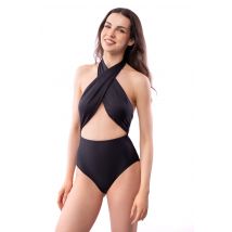 Eco Friendly Swimwear - Black One-Piece With Wraparound Arms