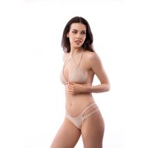 Tan Brazilian Bikini with Hip Cutouts ﻿- Eco Friendly - by Kaliese